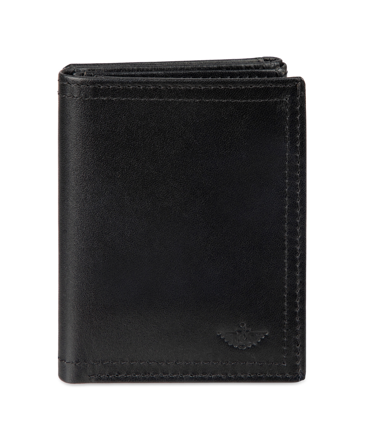 Men's Rfid Leather Z-Fold Trifold Wallet - Black