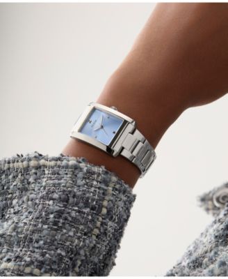 Women's Analog Silver-Tone Stainless Steel Watch, 27mm