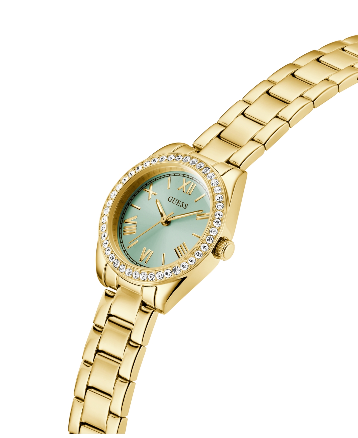 Guess Women's Analog Gold-tone Steel Watch, 30mm In Gold-tone