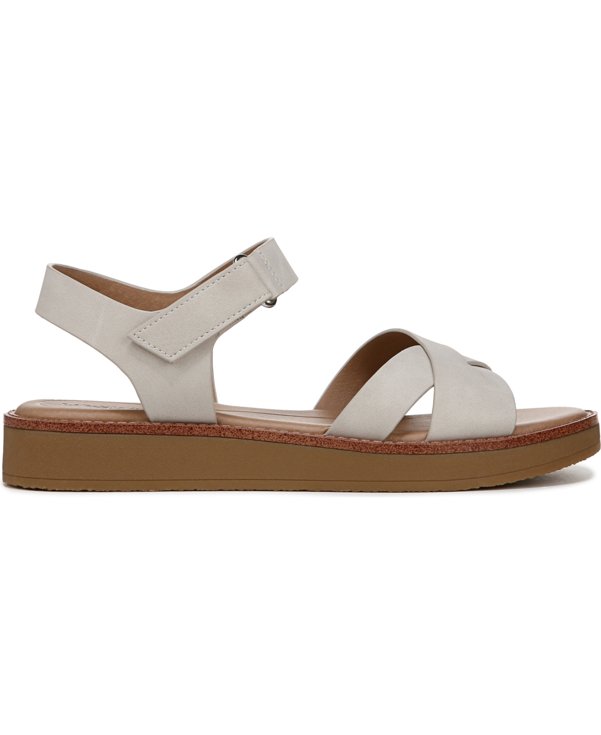 Shop Lifestride Women's Wren Strappy Platform Sandals In Stone Faux Leather
