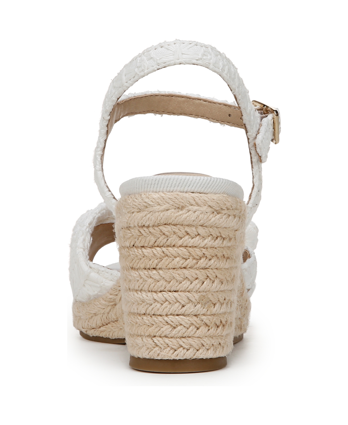 Shop Lifestride Women's Tahlia Open Roundtoe Espadrille Wedge Sandals In White Fabric