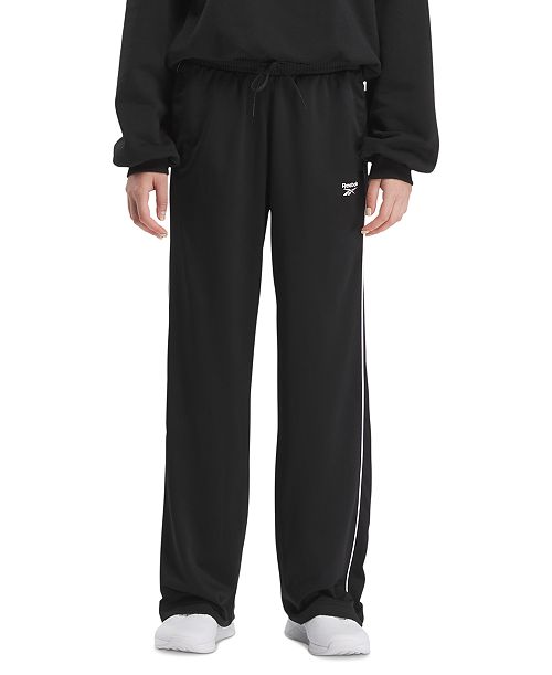 alfani Reebok Women's ID Side-Stripe Classic Tricot Track Pants Women's Fashion Shoes & Accessories