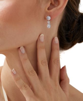 Eliot Danori Silver-Tone Cubic Zirconia Drop Earrings Exclusively at Macys 9590₽