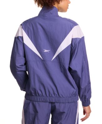Women's Woven Crinkle Colorblocked Track Jacket