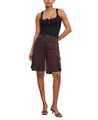 Хорошая американская женская майка Henley с квадратным вырезом Pointelle