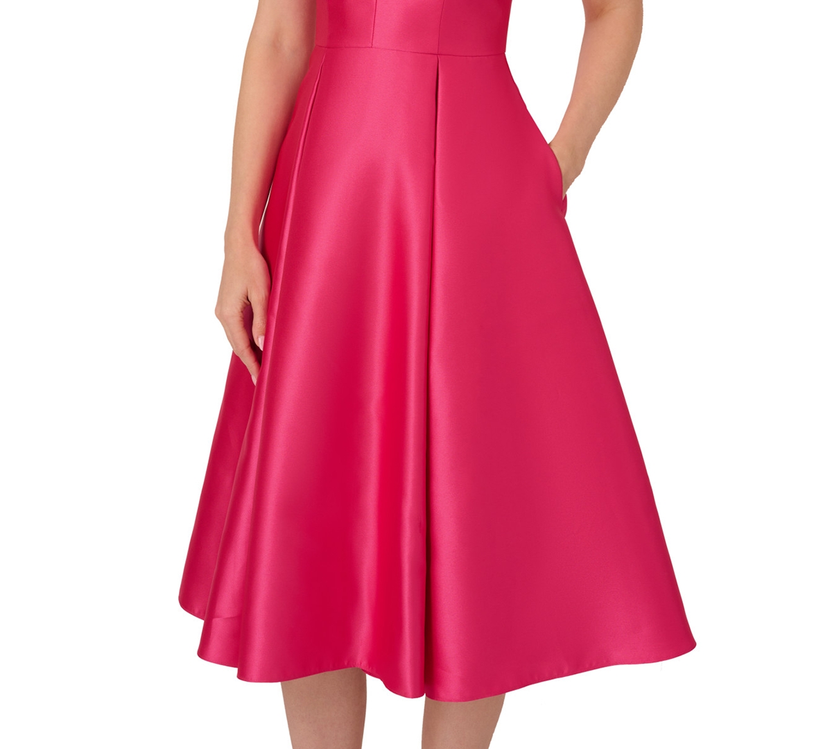 Adrianna Papell Women's Floral Applique Fit & Flare Dress In Electric Pink