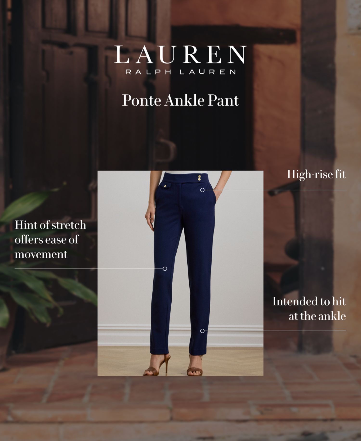 Women's Ponte Ankle Pants