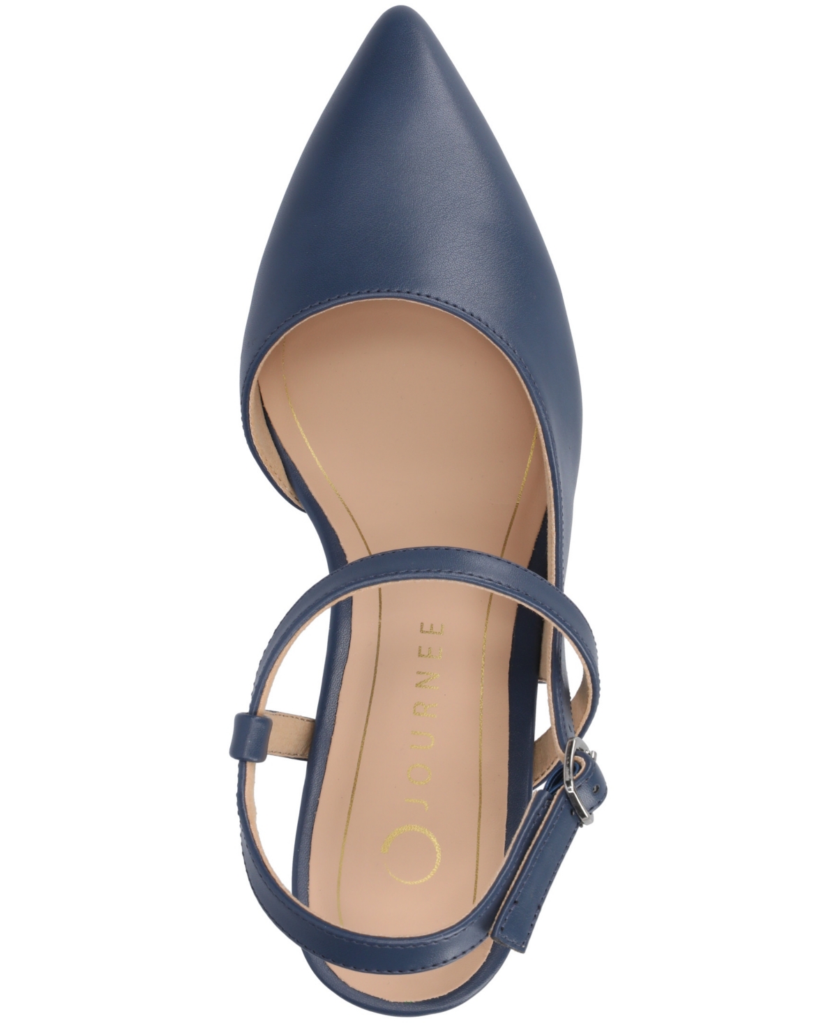 Journee Collection Scipio Pointed Toe Pump In Navy