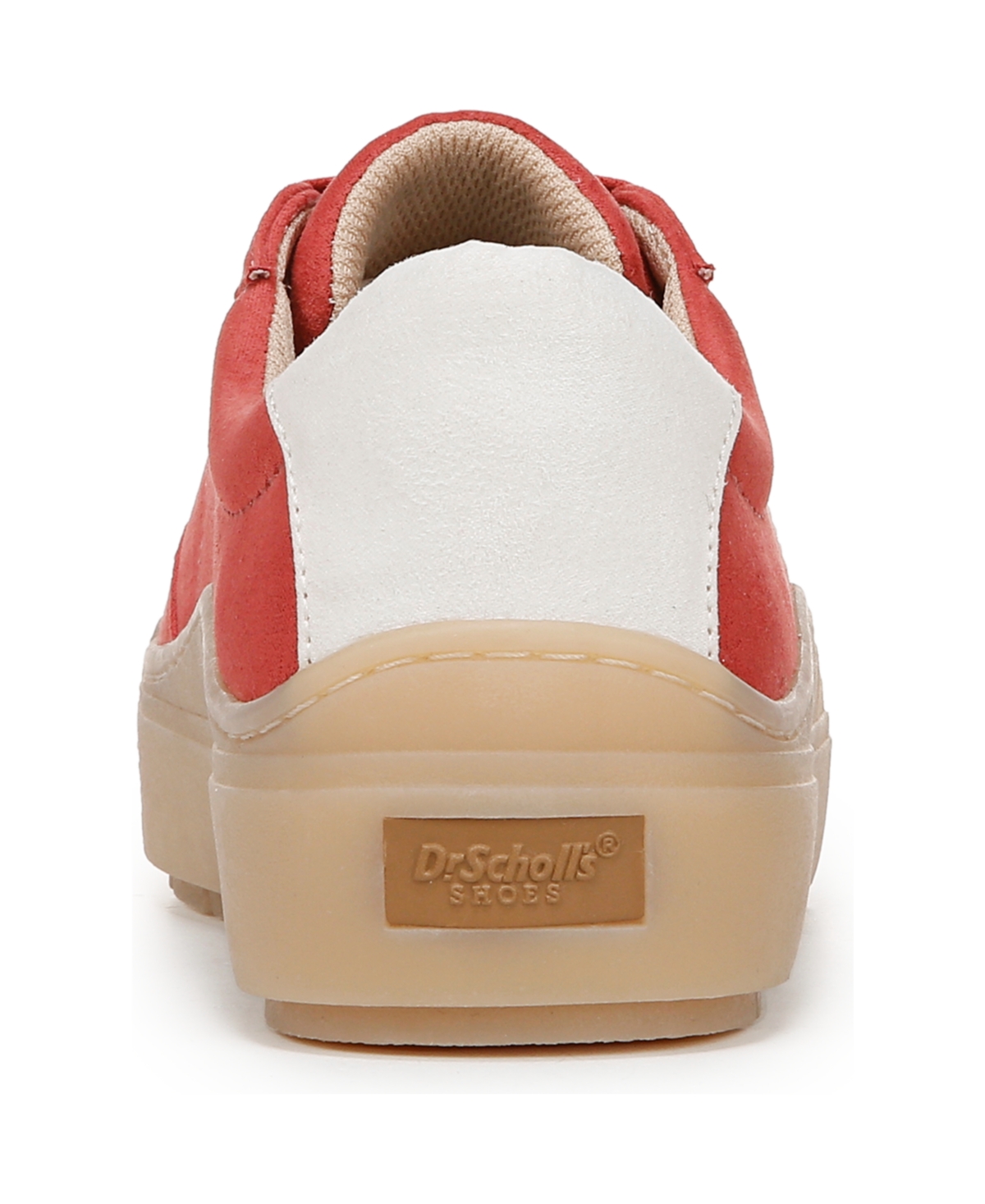 Shop Dr. Scholl's Women's Time Off Win Lace Up Platform Sneakers In Red Cherry Microfiber