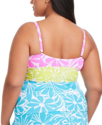 Топ-танкини Bleu Rod Beattie Plus Size Sock It To Me и низ с юбкой