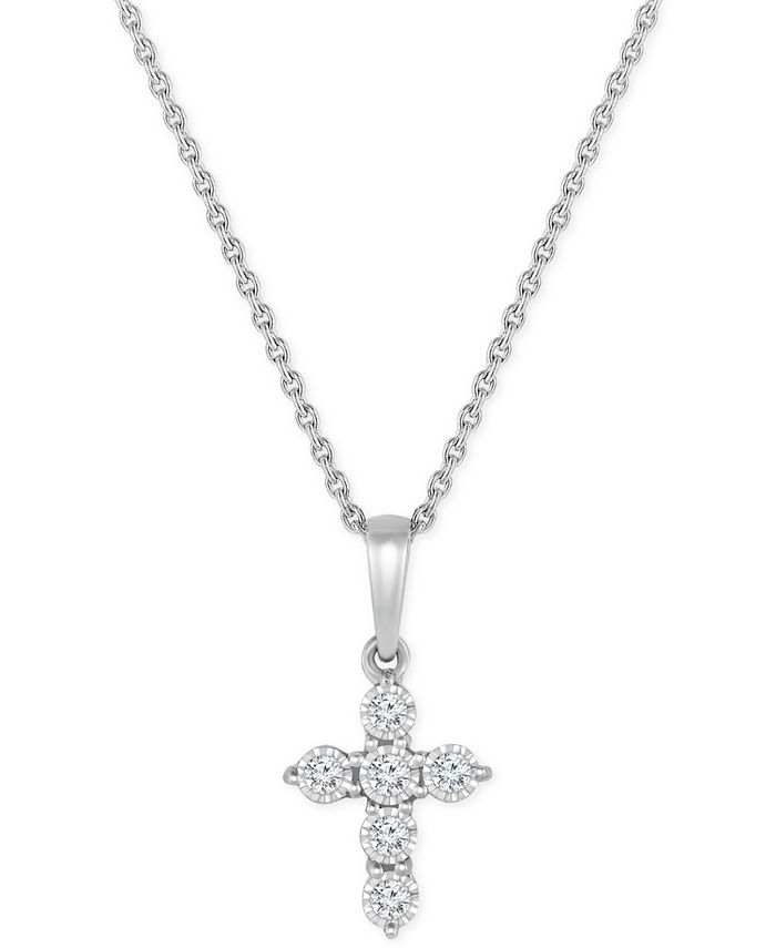 Tiny diamond cross pendant clearance