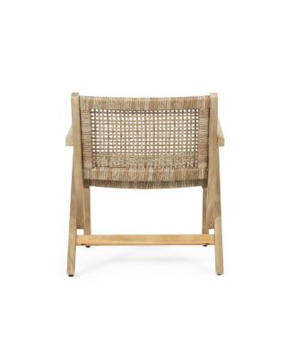 Streamdale Acadia Wood and Woven Wicker Set of 2 Club Chairs for Outdoor Relaxation
