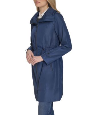 Women's 36” Travel Packable Rain Jacket with Gold Trim