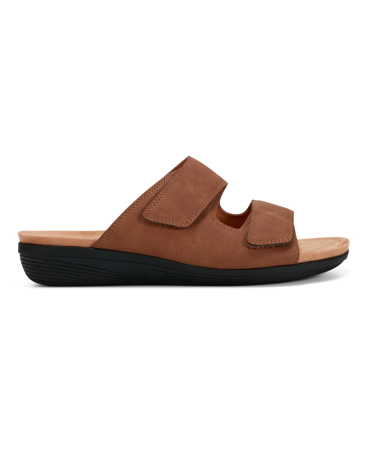 EASY SPIRIT WOMEN'S BOWEN DOUBLE BAND LOW WEDGE SANDALS 