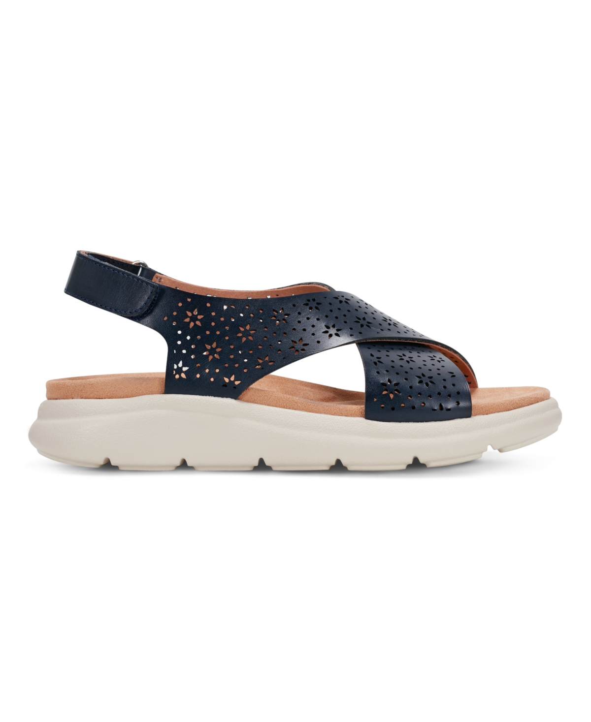 EASY SPIRIT WOMEN'S AMIYA CRISSCROSS LIGHTWEIGHT FLAT SANDALS 