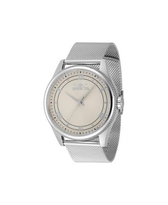 Мужские часы Invicta 48480 Celestial Quartz с циферблатом из слоновой кости с 3 стрелками и кварцевым механизмом