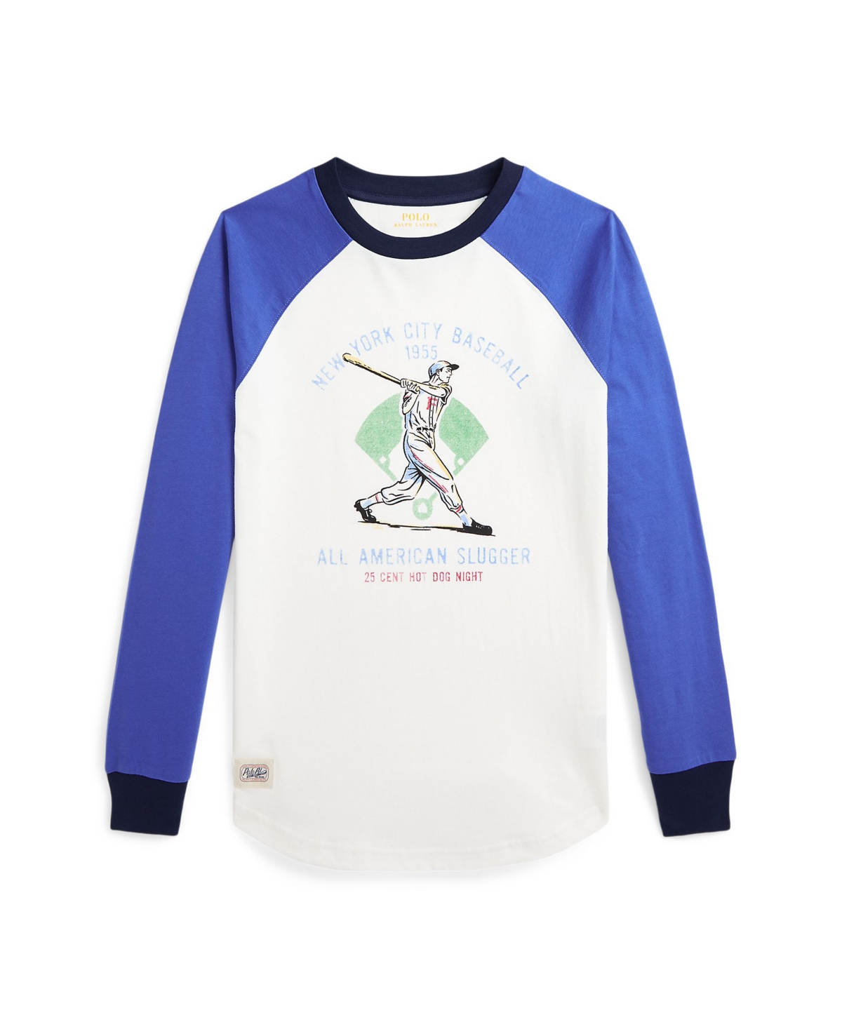 Polo Ralph Lauren Big Boys Baseball-print Jersey T-shirt In Paper White