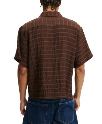 МУЖСКАЯ рубашка с коротким рукавом свободного кроя из ХЛОПКА НА ХЛОПКЕ 9990₽