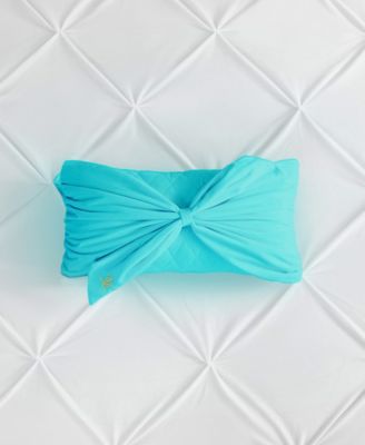 Velvet Bow Decorative Pillow, 10" x 18"