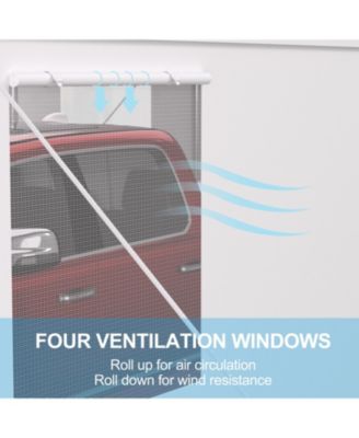 10' x 20' Portable Carport Garage with Roll-up Doors and Ventilated Windows