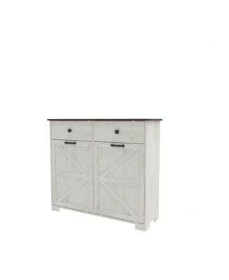 Streamdale Farmhouse Double Tilt-Out Trash Cabinet with Hideaway Drawer