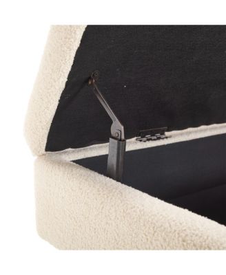 Teddy wool fabric, solid wood feet for solid weighing, and bed end stool with storage function