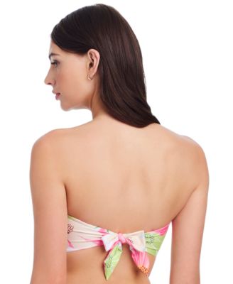 Очаровательный женский топ-бандо с цветочным рисунком и плавки с V-образной талией от Sanctuary