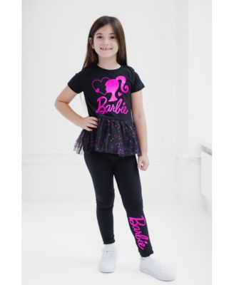 Toddler Girls Metallic Print Peplum T-Shirt and Pants