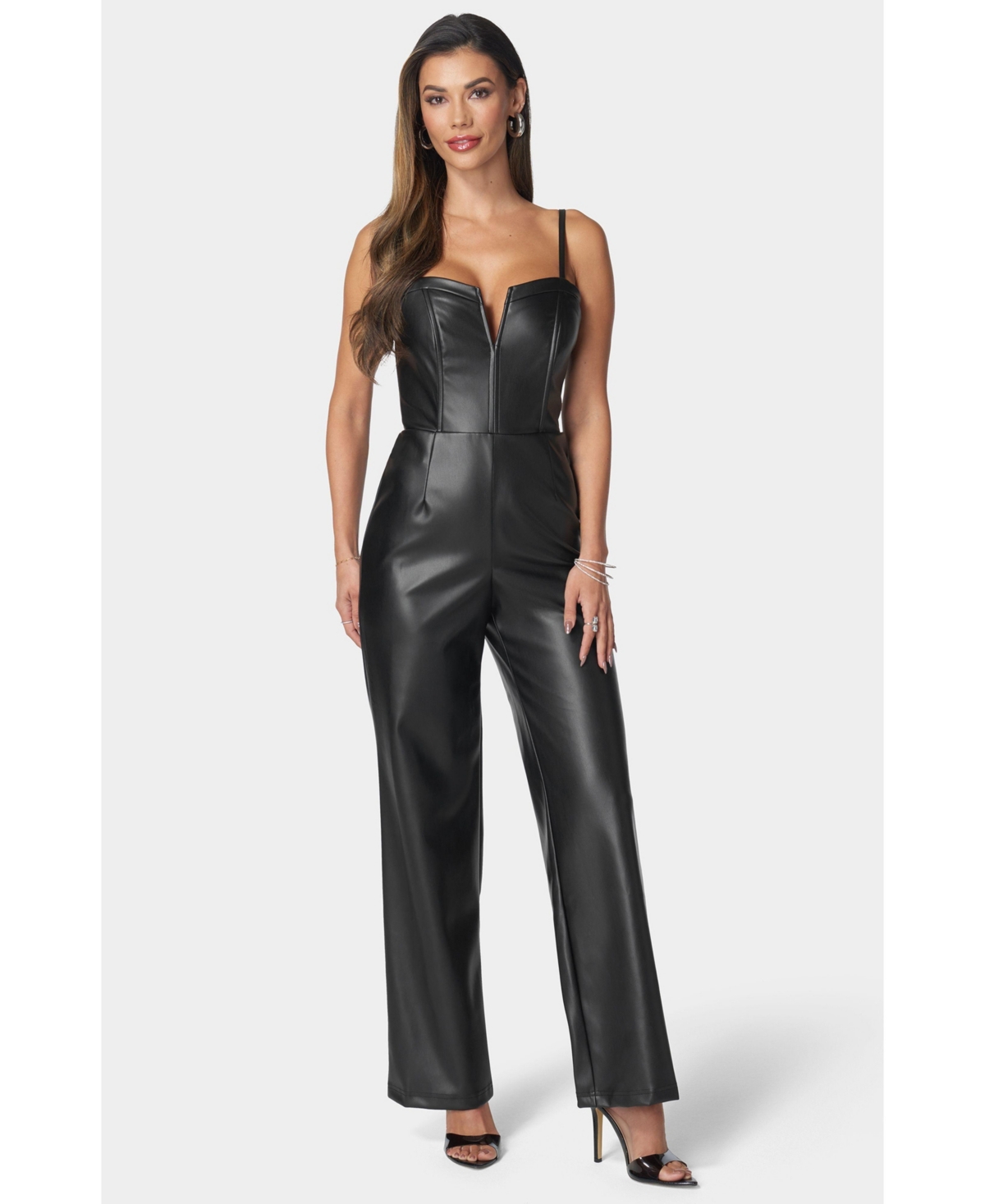 Women's Cropped Jumpsuit - Black
