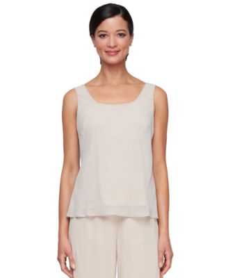 Женский жакет Alex Evenings с рукавами 3/4, расшитый блестками, и шифоновый комплект в виде ракушки