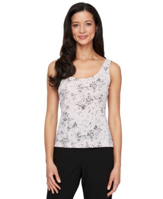 Женский жаккардовый жакет с цветочным рисунком и шелковый комплект Alex Evenings