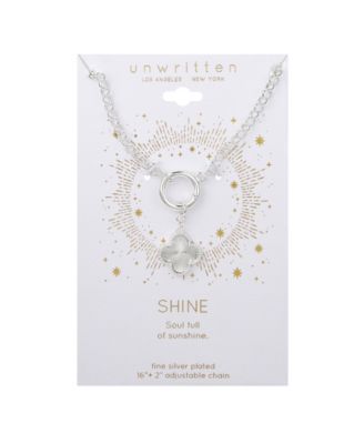 Diamond Cut Clover Pendant Necklace
