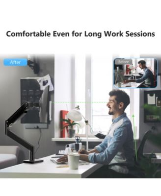 MS05 Single Mount Stand Arm, Supports 22"- 40" monitors and 26 lbs, 360° Adjustable, standards 75x75mm/100x100mm, Clamp & Grommet Base