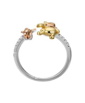 Unwritten Winnie The Pooh Piglet Cubic Zirconia Bypass Ring