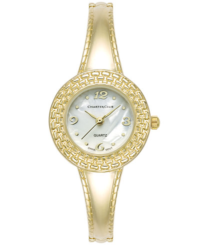 Charter Club Women's Gold-Tone Stainless Steel Bracelet Watch 33mm, Only at Macy's