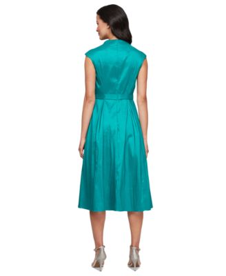 Миниатюрное миди-платье на завязках с V-образным вырезом Alex Evenings