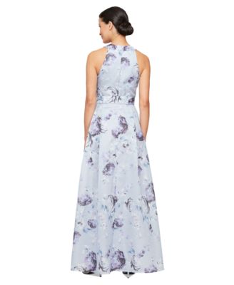 Миниатюрное платье на бретелях из органзы с принтом Alex Evenings