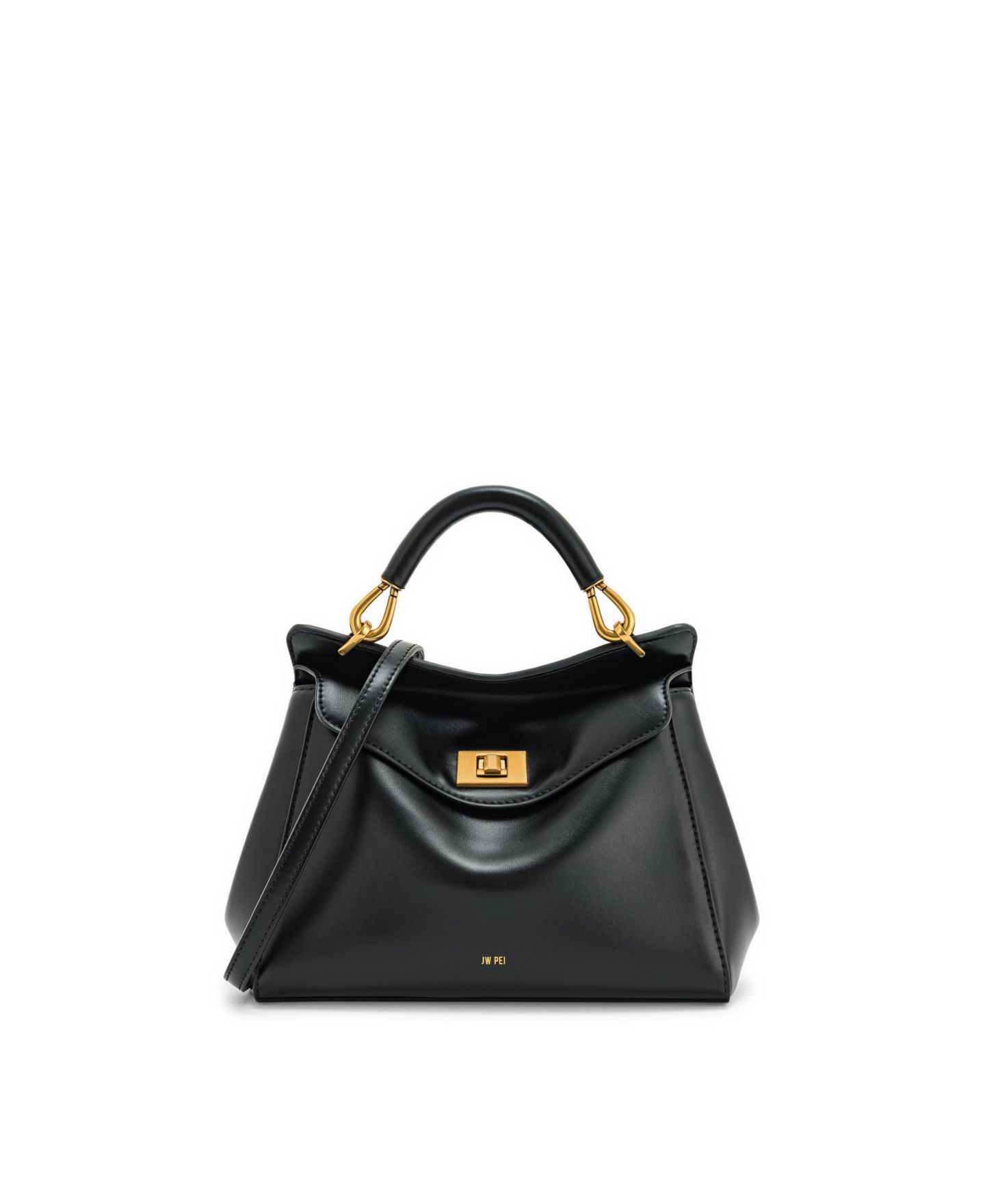 Женская сумка JW PEI Lucia Classic Top Small Satchel, цвет: Чёрный — фото 1