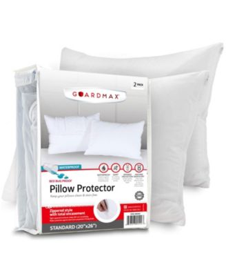 Guardmax Waterproof Zippered Pillow Protector  2 Pack