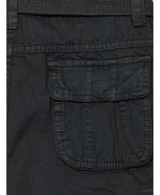 Big Boys Belted Twill Cargo Shorts, 8-18