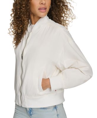 Женская непринужденная куртка-бомбер Levi's® на молнии спереди с рубчатым подолом