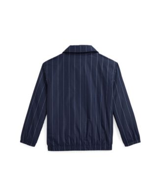 Toddler and Little Boys Striped Letterman Coach’s Jacket