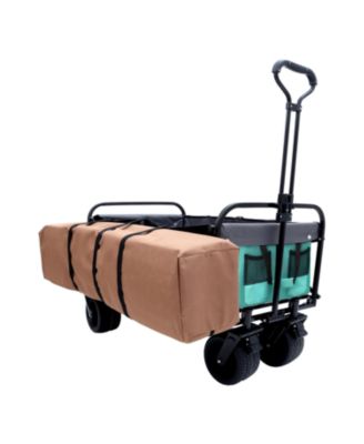 Streamdale 440lbs Collapsible Wagon with Strapping, Beach, Utility, Grocery, Camping, Gardening, Fishing