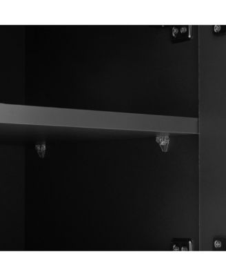 Streamdale 4-in-1 Hall Tree with Fluted Doors and Gold Accents