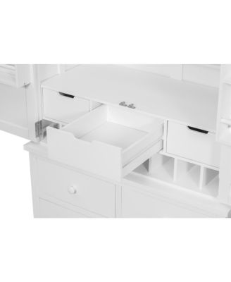 Streamdale Freestanding Kitchen Pantry with 8 Doors, 3 Adjustable Shelves, 7 Drawers, 8 Wine Racks