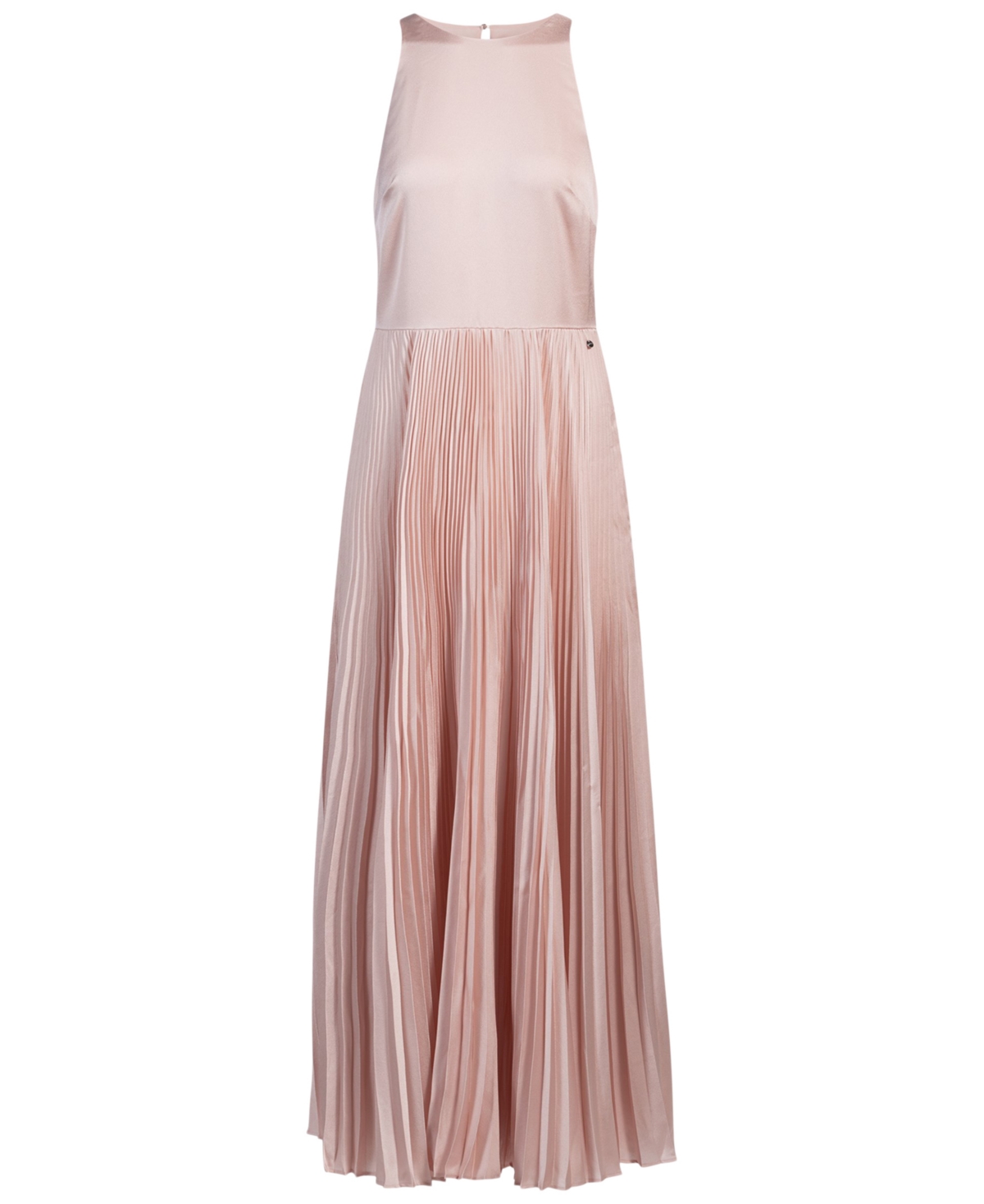 HUGO BOSS BOSS BY HUGO BOSS WOMEN'S HAMMERED SATIN PLISSE MAXI DRESS 