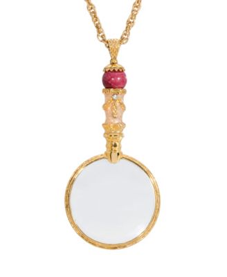 Maroon Howlite Magnifier Necklace