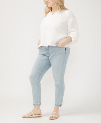 Plus Size Girlfriend Mid Rise Skinny Leg Jeans