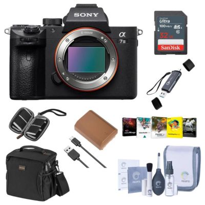 Sony Alpha a7 III Mirrorless Digital Camera - Bundle with Shoulder Bag, 32GB SD Card, Cleaning Kit, Card Reader, SD Card Case, Corel PC Software