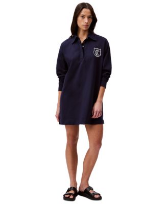 Calvin Klein Jeans Women's Long-Sleeve Rugby Polo Dress - Macy's